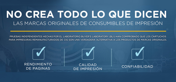 CIG, cartuchos remanufacturados, clover imaging group, mercavilsa, OEM